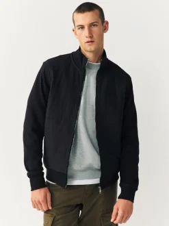Jassen En Jacks|Next - Zonder capuchon. - Hybrid Full Zip Jacket Zwart