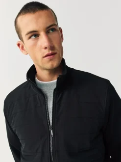 Jassen En Jacks|Next - Zonder capuchon. - Hybrid Full Zip Jacket Zwart