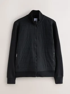 Jassen En Jacks|Next - Zonder capuchon. - Hybrid Full Zip Jacket Zwart