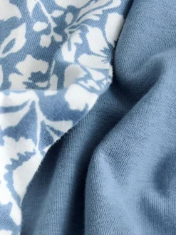 Loungewear|Alle Nacht- En Loungekleding|Next - Korte katoenen pyjama Zwart bloemenprint