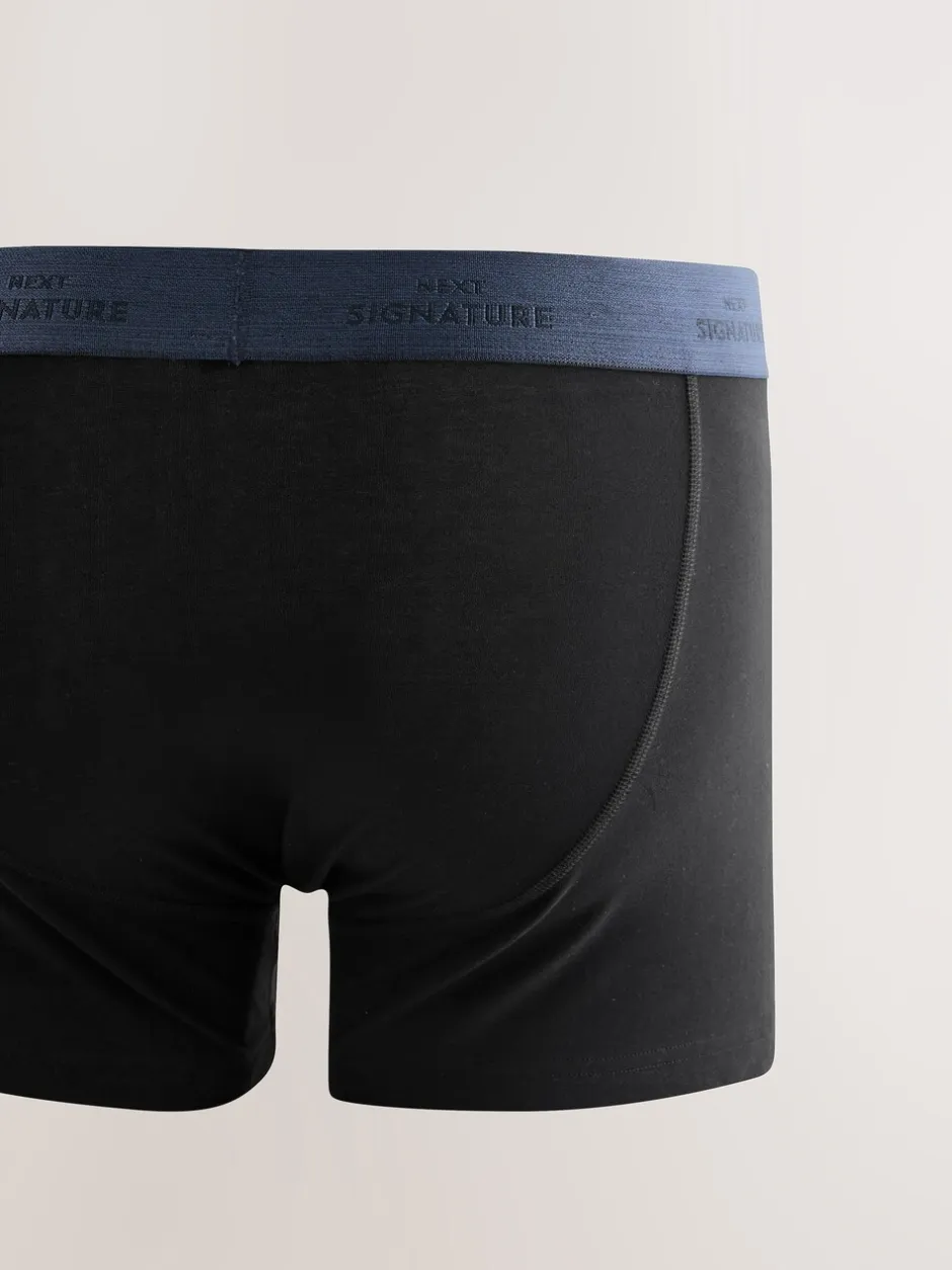 Ondergoed|Ondergoed|Next Zwart comfortabel zacht - Verpakking van 4 - Signature boxershorts