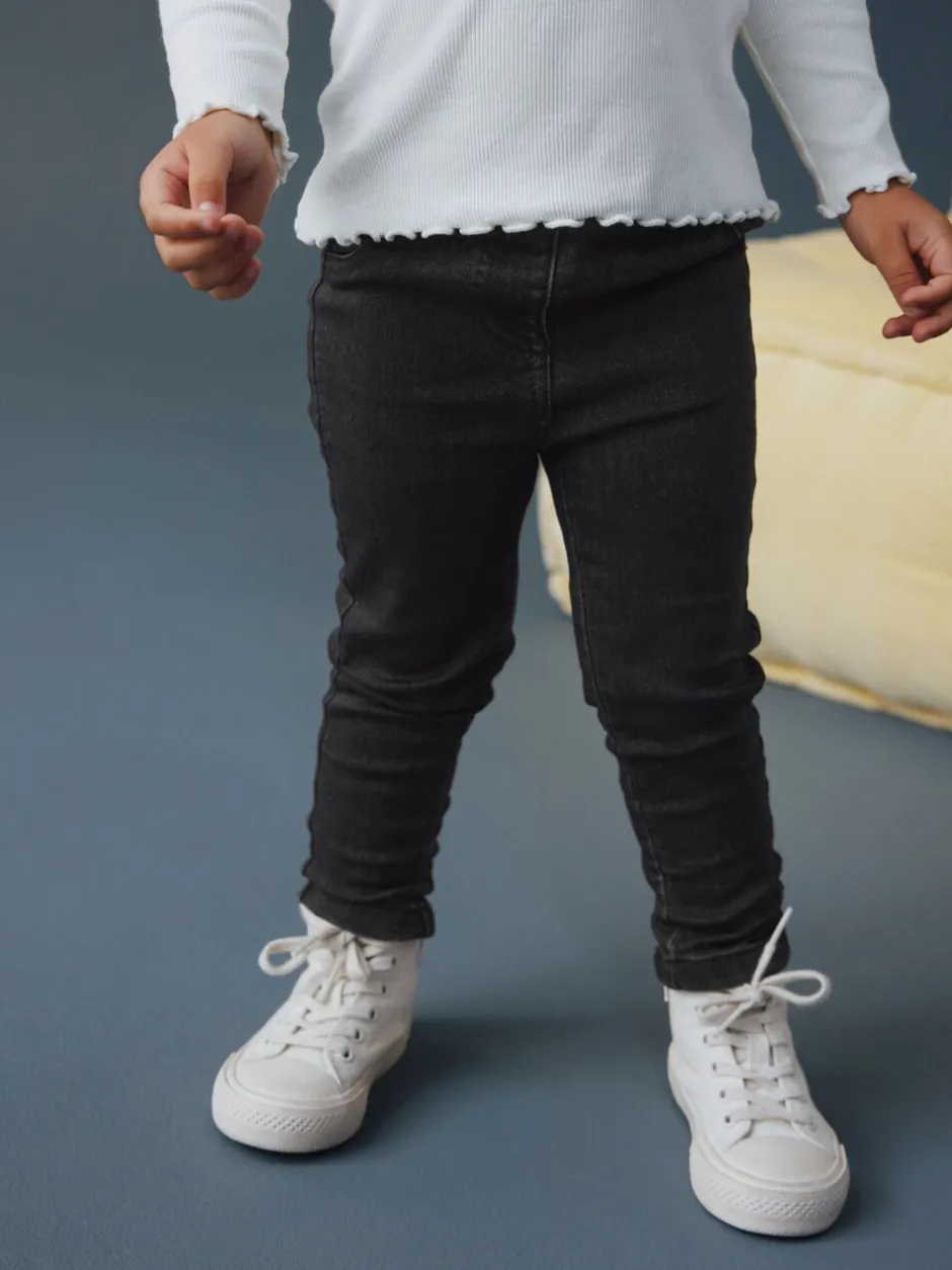 Jeans En Joggingbroeken|Jeans|Next - Jegging met elastische taille (3 mnd-7 jr) Zwart denim