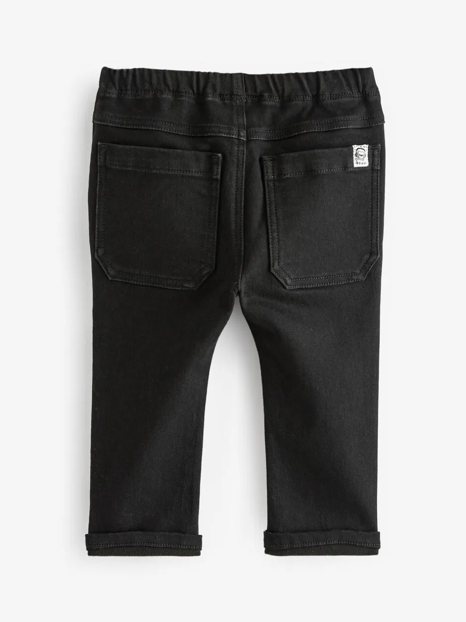 Jeans En Joggingbroeken|Jeans|Next - Superzachte jeans met stretch en elastische taille (3 mnd-7 jr) Zwart denim