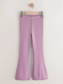 Broeken En Leggings|Next - Geribde uitlopende legging (3-16 jr) Zwart en Paars
