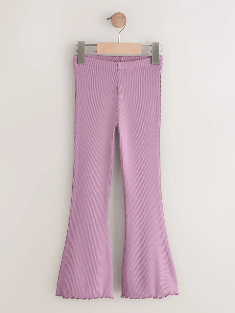 Broeken En Leggings|Next - Geribde uitlopende legging (3-16 jr) Zwart en Paars