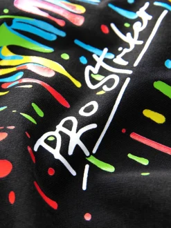Pyjama's|Nachtkleding En Pyjama's|Next - Set van 2 pyjama's met short (3-16 jr) Zwart/ Felkleurige voetbal met meerdere kleuren