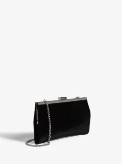 Tassen En Portemonnees|Gelegenheidskleding*Friends Like These Zwart fluweel - Occasion Clutch Bag