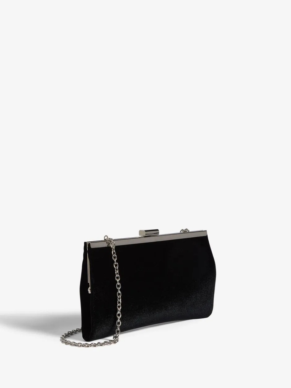 Tassen En Portemonnees|Gelegenheidskleding*Friends Like These Zwart fluweel - Occasion Clutch Bag