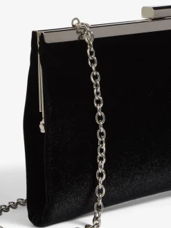 Tassen En Portemonnees|Gelegenheidskleding*Friends Like These Zwart fluweel - Occasion Clutch Bag