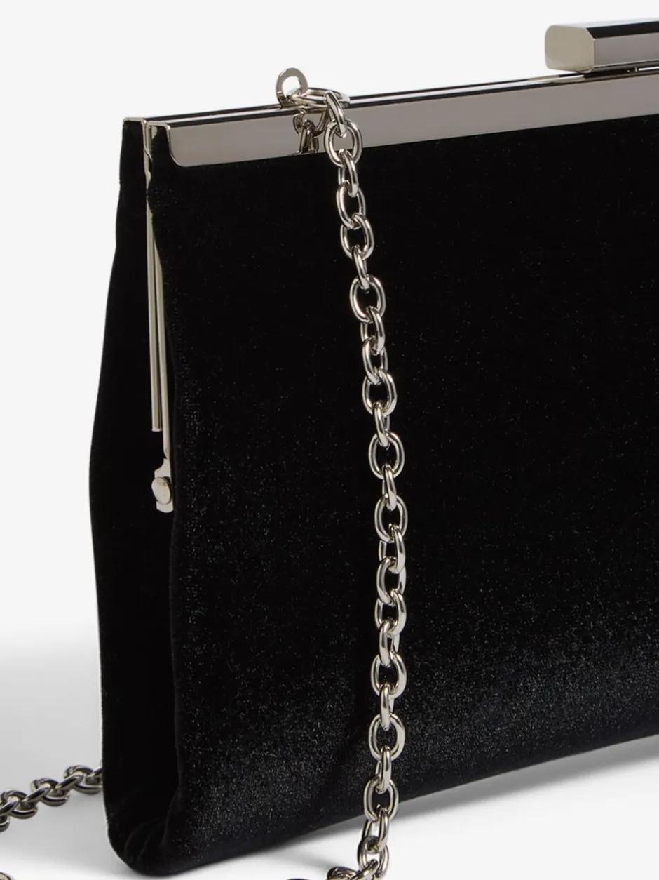 Tassen En Portemonnees|Gelegenheidskleding*Friends Like These Zwart fluweel - Occasion Clutch Bag