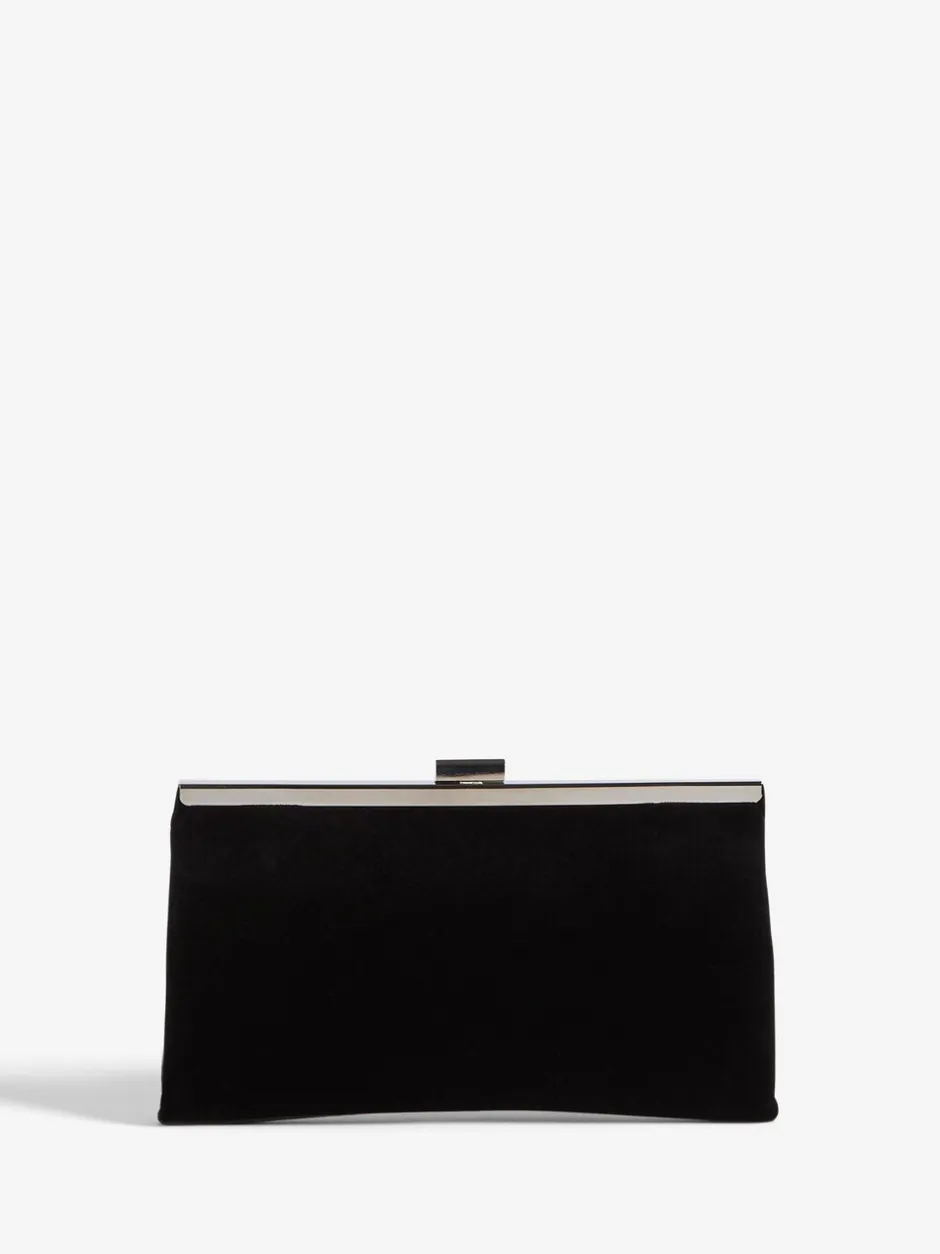 Tassen En Portemonnees|Gelegenheidskleding*Friends Like These Zwart fluweel - Occasion Clutch Bag