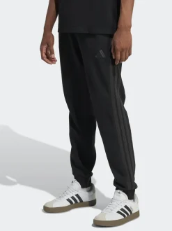 Joggingbroeken|adidas - Essentials fleece joggingbroek met 3 strepen Zwart Ground