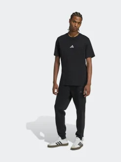 Joggingbroeken|adidas - Essentials fleece joggingbroek met 3 strepen Zwart Ground