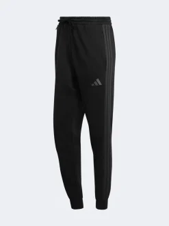 Joggingbroeken|adidas - Essentials fleece joggingbroek met 3 strepen Zwart Ground