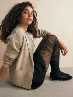 Sokken En Panty's|Next - 1 Panty's met patroon Zwart kant