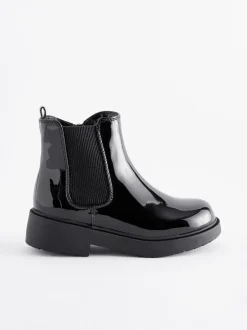 Boots|Next - Chelsea enkellaars Zwart lak