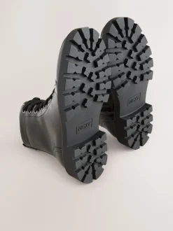 Ruimvallend En Extraruimvallend|Boots|Next - Forever Comfort® veterlaarzen Zwart lak