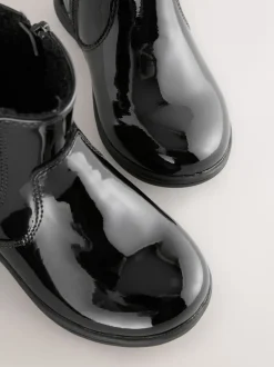 Boots*Next - Leren Chelsea enkellaars Zwart lak