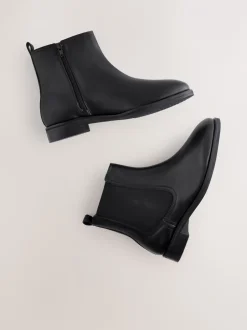 Ruimvallend En Extraruimvallend|Boots*Next - Forever Comfort® Chelsea-enkellaarzen Zwart leer