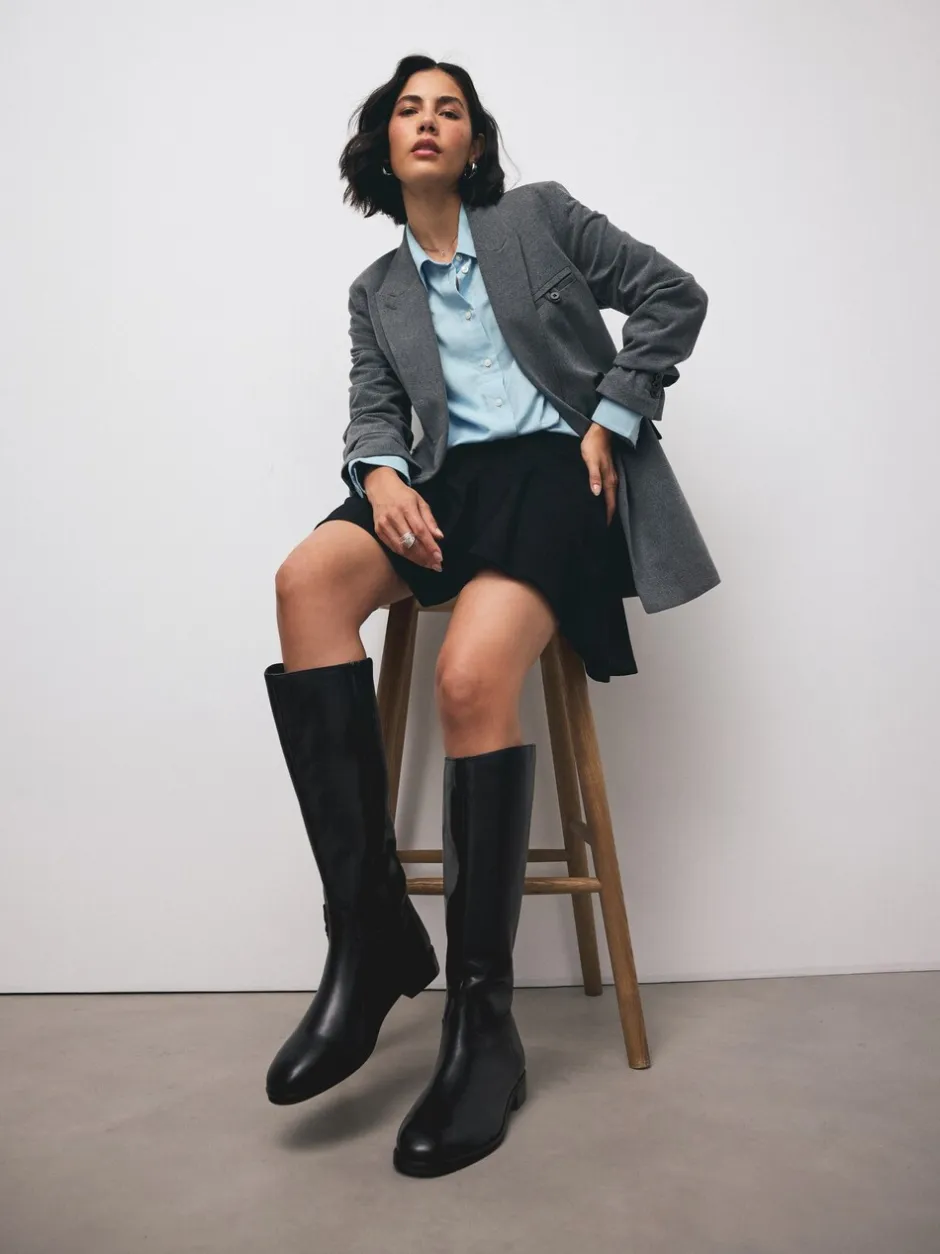 Boots|Next Zwart leer - Forever Comfort® Regular Foot with Wide Calf Riding Boots