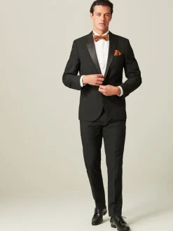 Smokings En Feestkleding|Next Zwart met bies - Tailored fit - Pantalon in smokingstijl