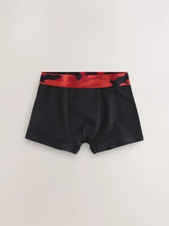 Ondergoed|Next - Verpakking van 5 boxers (2-16jr) Zwart met camouflage tailleband
