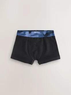 Ondergoed|Next - Verpakking van 5 boxers (2-16jr) Zwart met camouflage tailleband