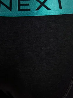 Ondergoed|Ondergoed|Next Zwart met felgekleurde glanzende taillebanden - Standaard - 10 Boxershorts zonder plooi