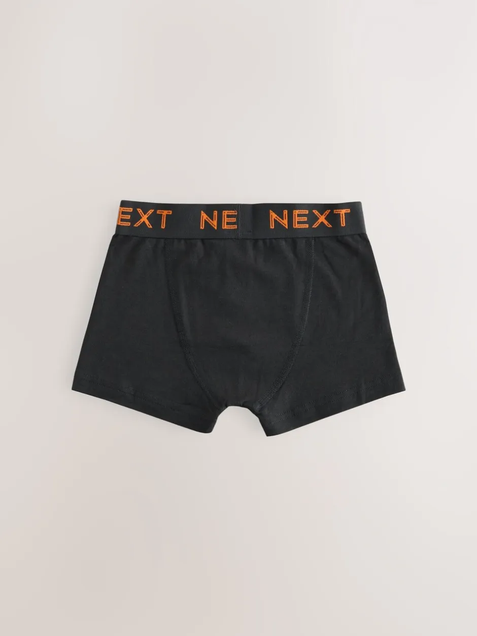 Ondergoed*Next Zwart met gekleurde tailleband - Verpakking van 5 trunks (1,5-16jr)