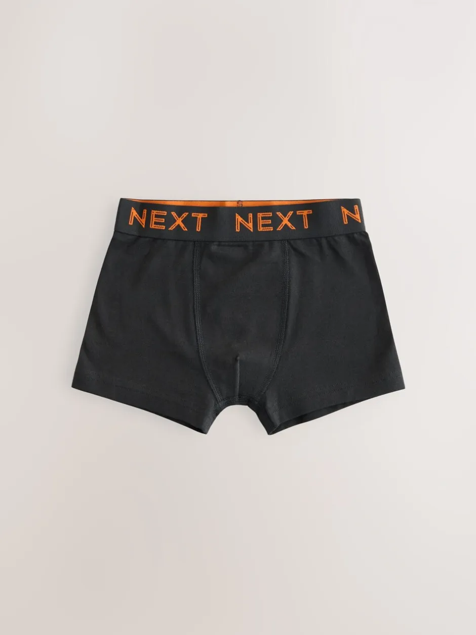 Ondergoed*Next Zwart met gekleurde tailleband - Verpakking van 5 trunks (1,5-16jr)