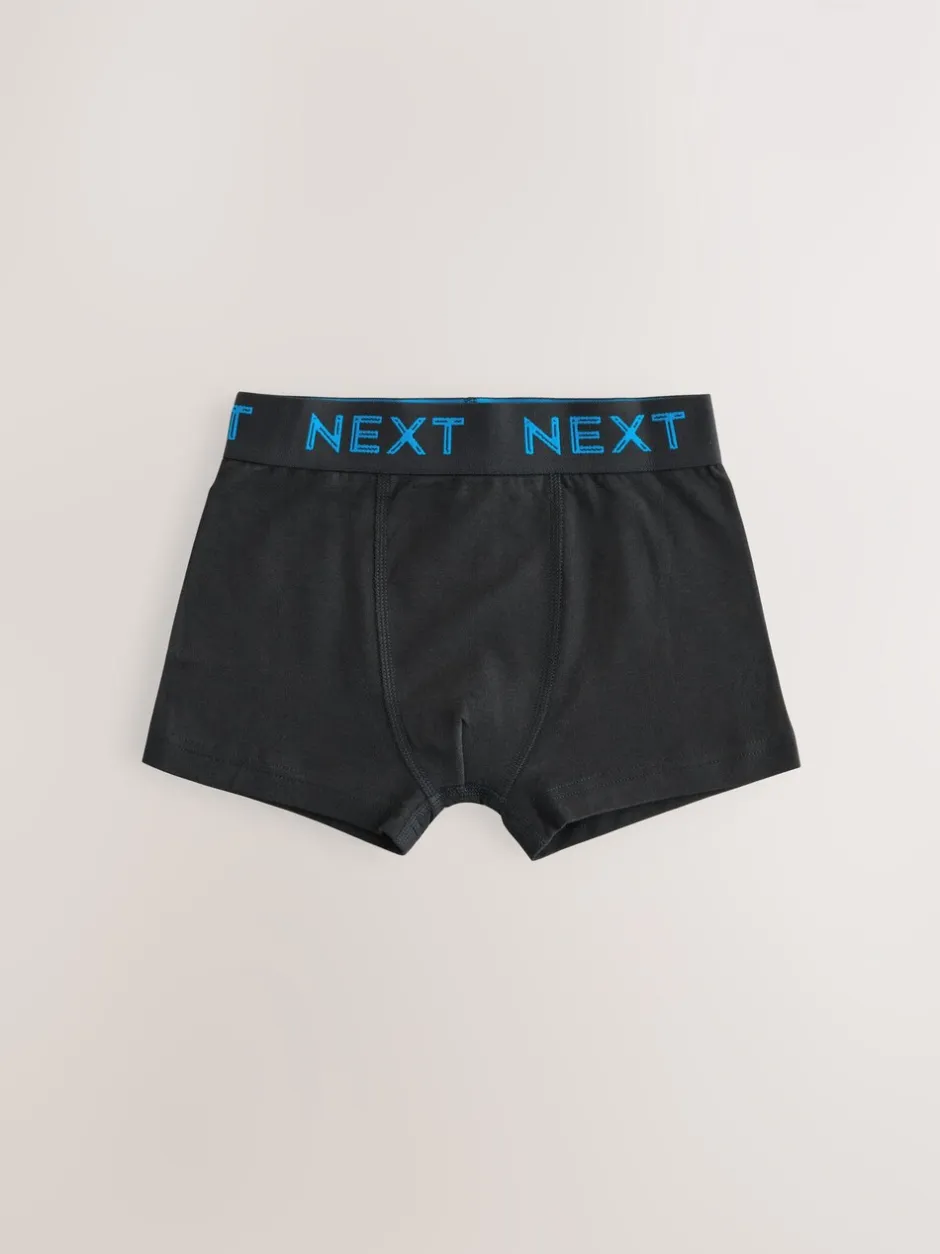 Ondergoed*Next Zwart met gekleurde tailleband - Verpakking van 5 trunks (1,5-16jr)