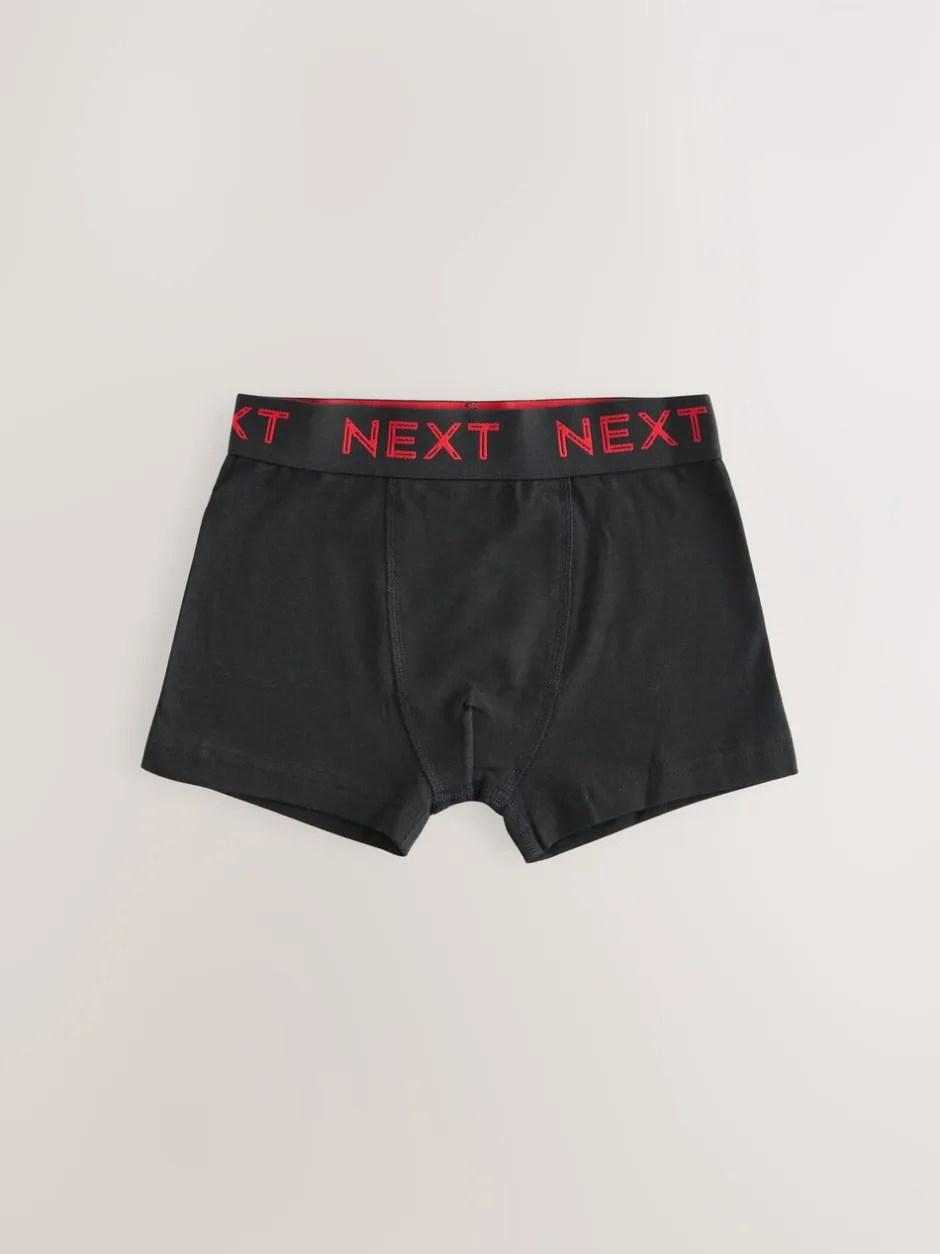 Ondergoed*Next Zwart met gekleurde tailleband - Verpakking van 5 trunks (1,5-16jr)