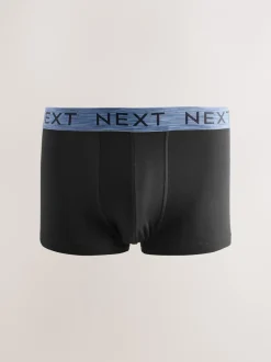 Ondergoed|Ondergoed*Next Zwart met gemêleerde tailleband - 5 Hipsterboxershorts