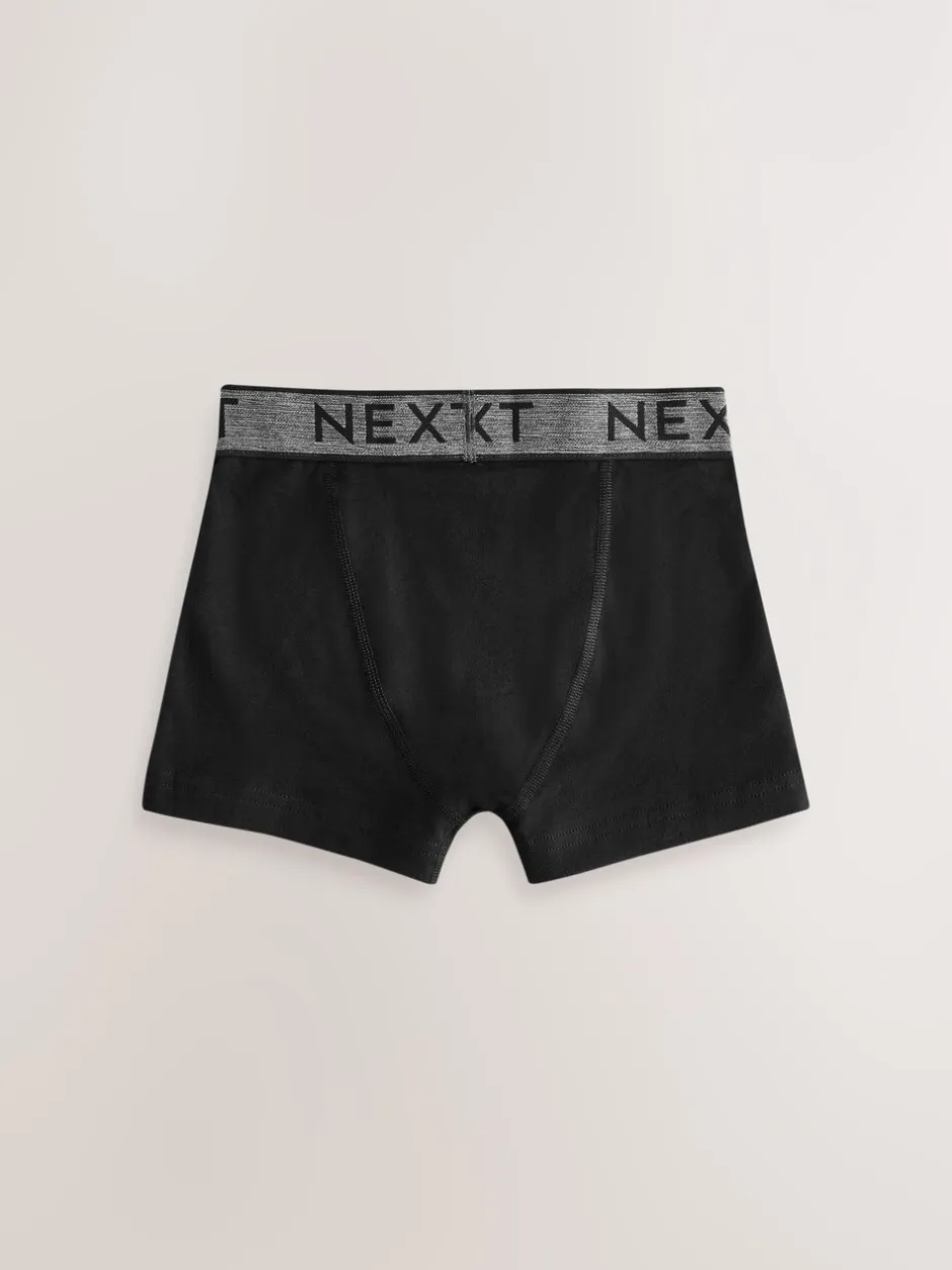 Multipacks|Ondergoed*Next Zwart met grijze tailleband - Verpakking van 10 trunks (1,5-16jr)