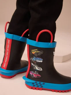 Laarzen|Next Zwart met Hot Wheels - Aantreklaarzen met handvat