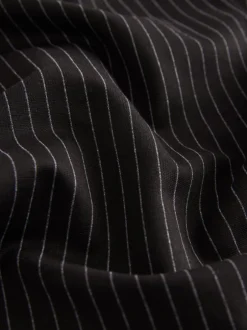 Kostuums En Werkkleding|Broeken*Next - Smoothing Ponte Jersey Broek met Wijde Pijpen Zwart met krijtstreep
