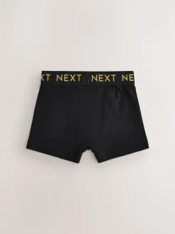 Ondergoed*Next Zwart met luxe goudkleurige tailleband - Verpakking van 5 trunks (1,5-16jr)