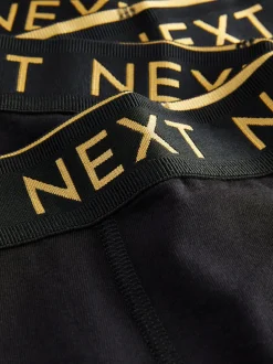 Ondergoed*Next Zwart met luxe goudkleurige tailleband - Verpakking van 5 trunks (1,5-16jr)
