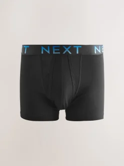 Ondergoed|Ondergoed*Next Zwart met ombré tailleband - Boxershorts van katoenrijk materiaal met A-voorkant