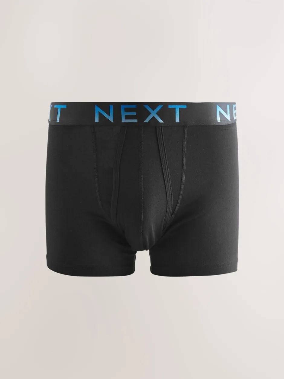 Ondergoed|Ondergoed*Next Zwart met ombré tailleband - Boxershorts van katoenrijk materiaal met A-voorkant