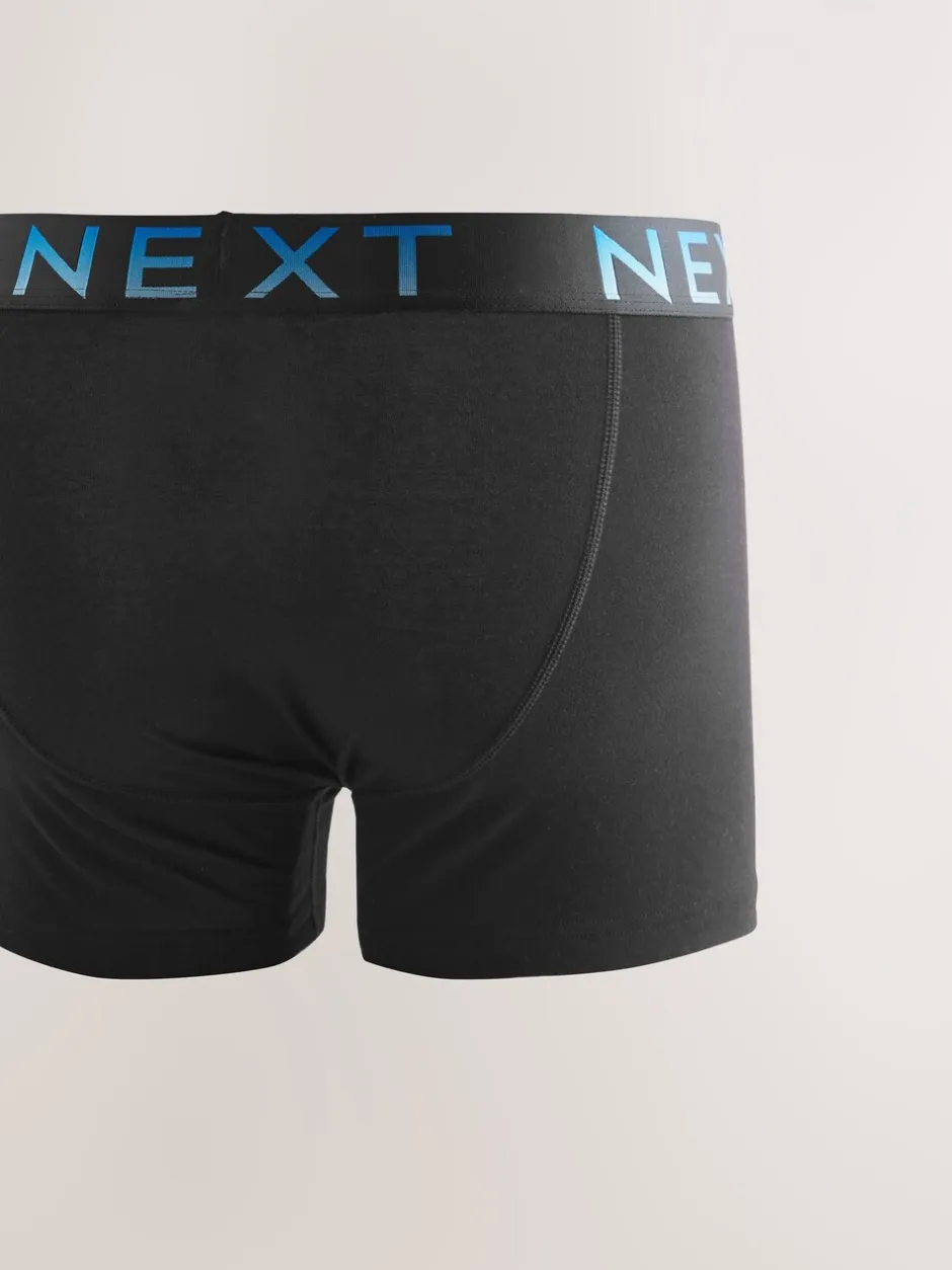Ondergoed|Ondergoed*Next Zwart met ombré tailleband - Boxershorts van katoenrijk materiaal met A-voorkant