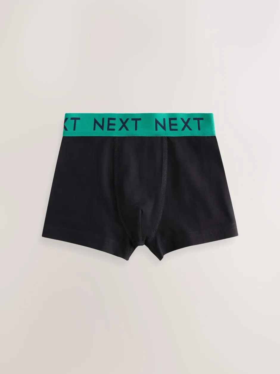Ondergoed|Next Zwart met Varsity tailleband - Verpakking van 5 trunks (1,5-16jr)