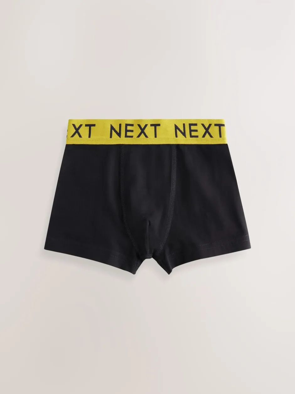 Ondergoed|Next Zwart met Varsity tailleband - Verpakking van 5 trunks (1,5-16jr)