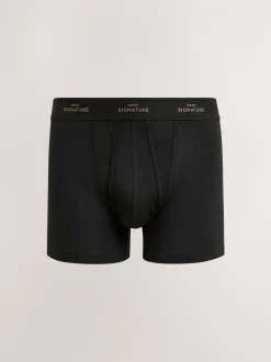 Ondergoed|Ondergoed|Next Zwart metallic - Verpakking van 4 - Signature boxershorts