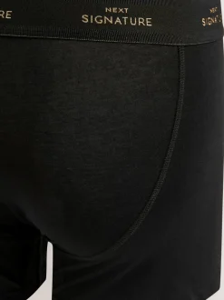 Ondergoed|Ondergoed|Next Zwart metallic - Verpakking van 4 - Signature boxershorts