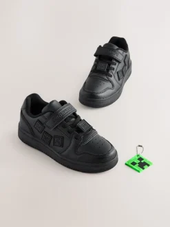 Sneakers|Sneakers|Next Zwart Minecraft - School Touch Fastening Elastic Lace Shoes