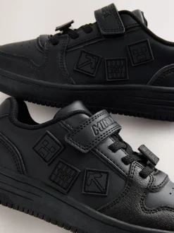 Sneakers|Sneakers|Next Zwart Minecraft - School Touch Fastening Elastic Lace Shoes