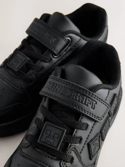Sneakers|Sneakers|Next Zwart Minecraft - School Touch Fastening Elastic Lace Shoes