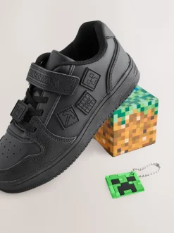Sneakers|Sneakers|Next Zwart Minecraft - School Touch Fastening Elastic Lace Shoes