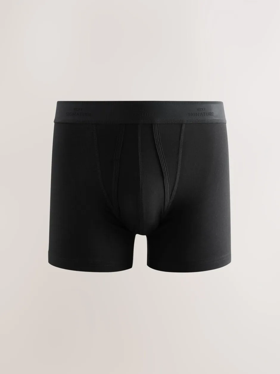 Ondergoed|Ondergoed|Next Zwart Modal - Verpakking van 4 - Signature boxershorts